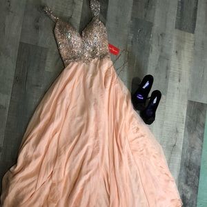 Vintage Pink Elegant Prom Dress